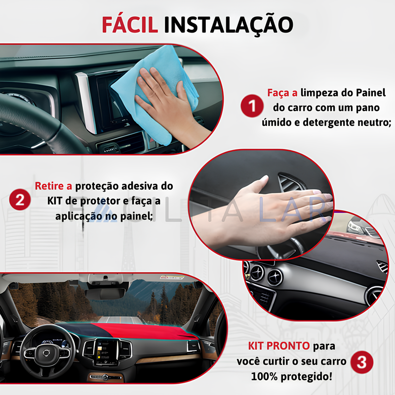 Kit de Protetor de Painel UNIVERSAL - Conforto e Estilo Exclusivo para seu Carro