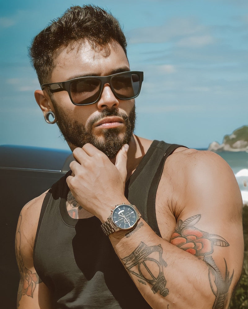 Relógio Nibosi Extreme Aço Inoxidável Prova D'água