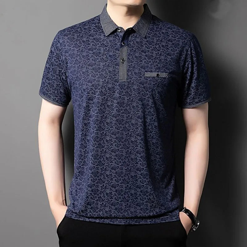 Camisa Polo Em Seda Gelo - Design Luxuoso