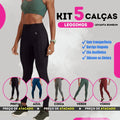 Kit 5 Calças Legging + 1 Topper de Brinde - Aumenta Bumbum e Afina Cintura | PROMOÇÃO QUEIMA DE ESTOQUE