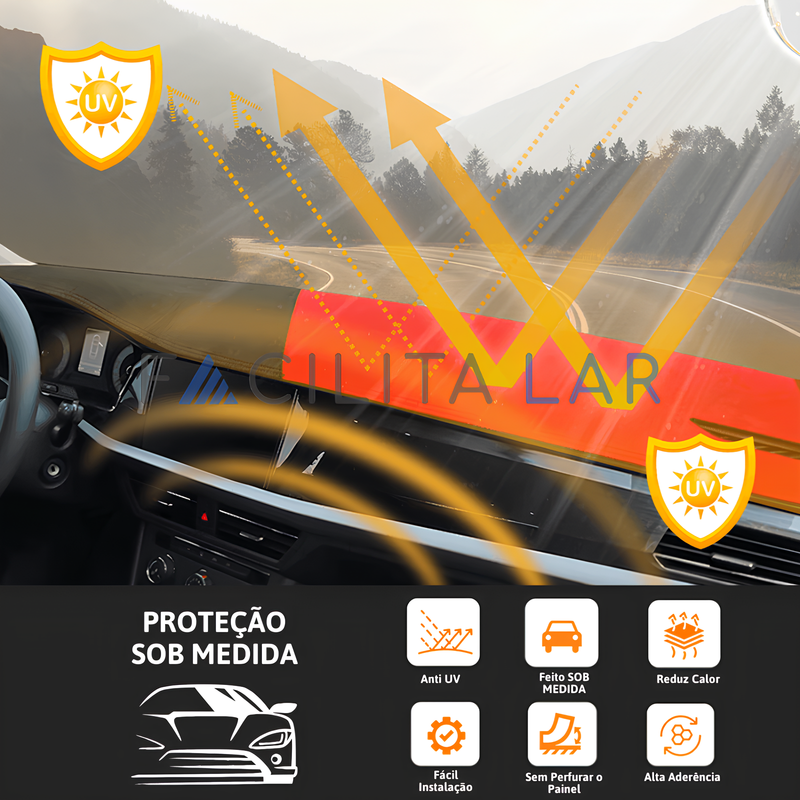 Kit de Protetor de Painel UNIVERSAL - Conforto e Estilo Exclusivo para seu Carro