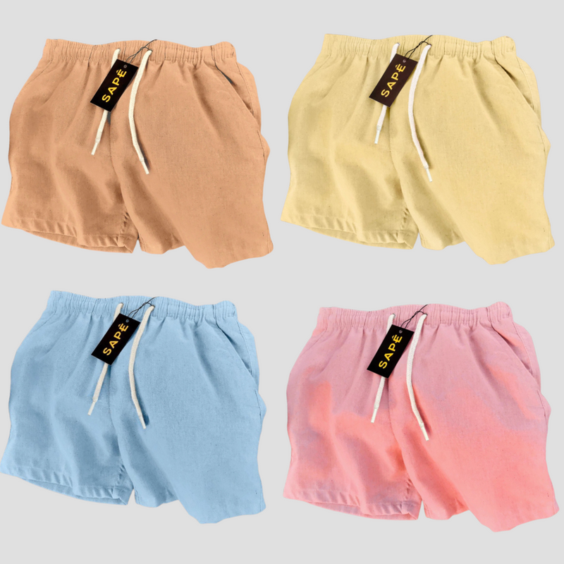 Kit 4 Short de Linho (Promoção Black Friday)