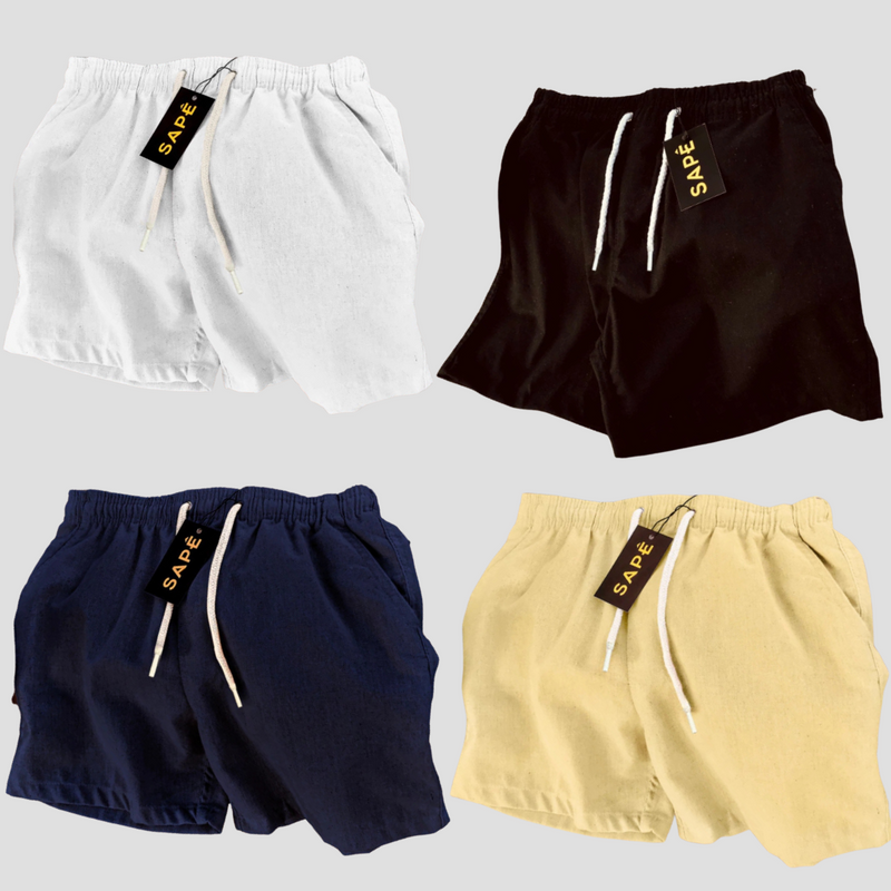Kit 4 Short de Linho (Promoção Black Friday)