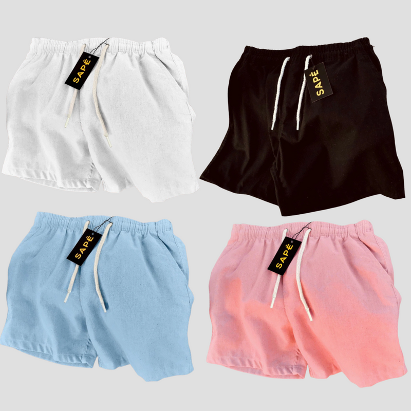 Kit 4 Short de Linho (Promoção Black Friday)