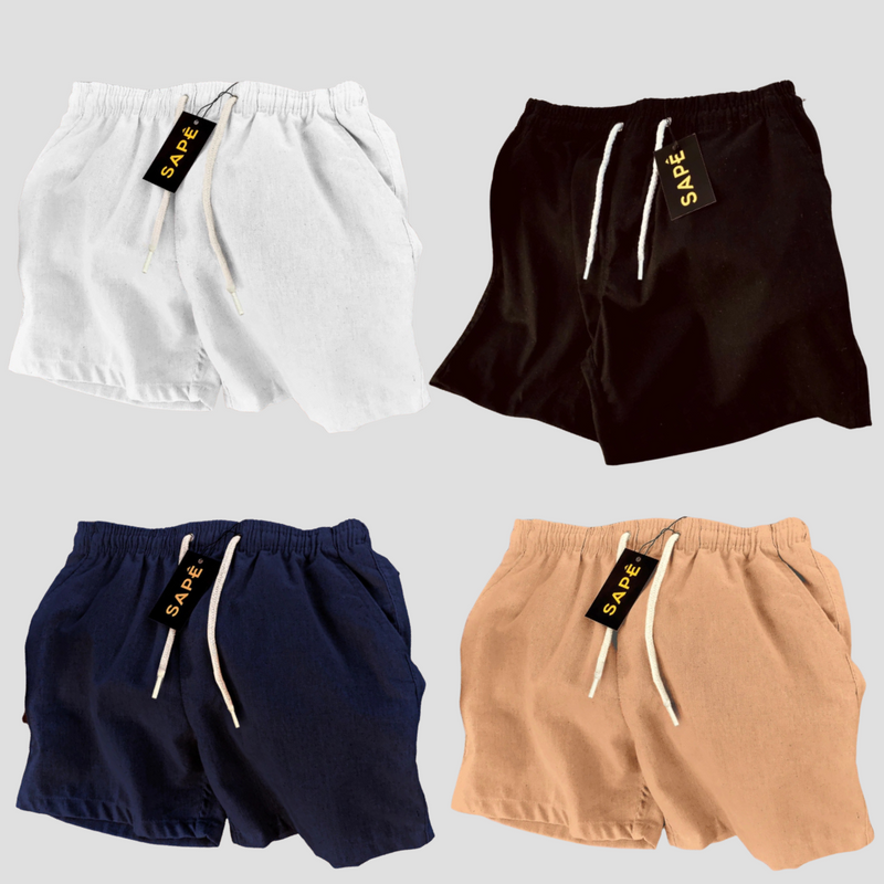 Kit 4 Short de Linho (Promoção Black Friday)