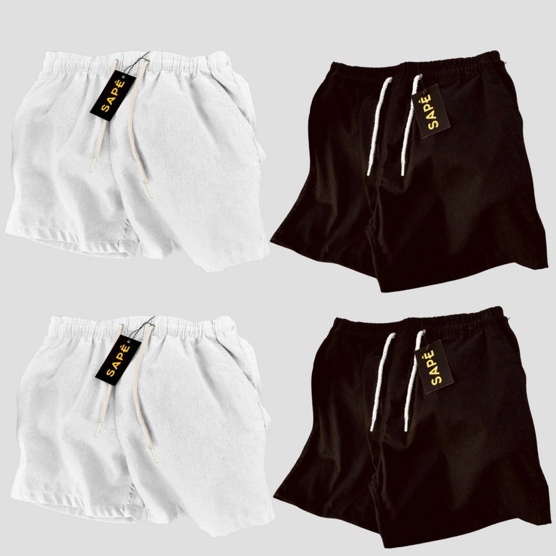 Kit 4 Short de Linho (Promoção Black Friday)