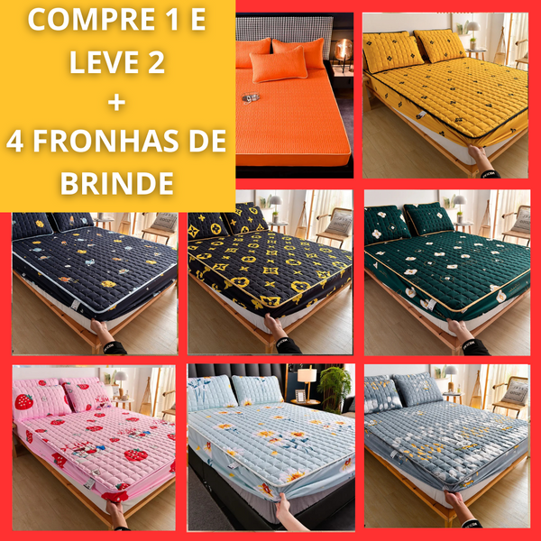 [ÚLTIMAS UNIDADES] Capa Para Colchão Impermeável Compre 1 Leve 2 + 4 Fronha de Brinde