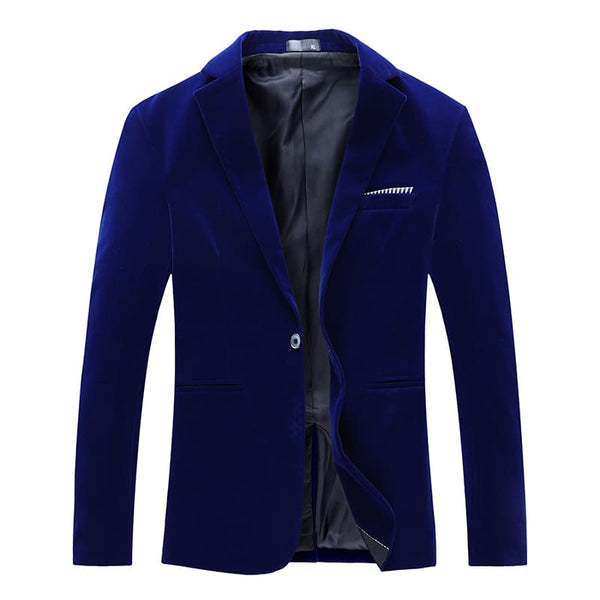 Blazer Masculino Aveludado Azul