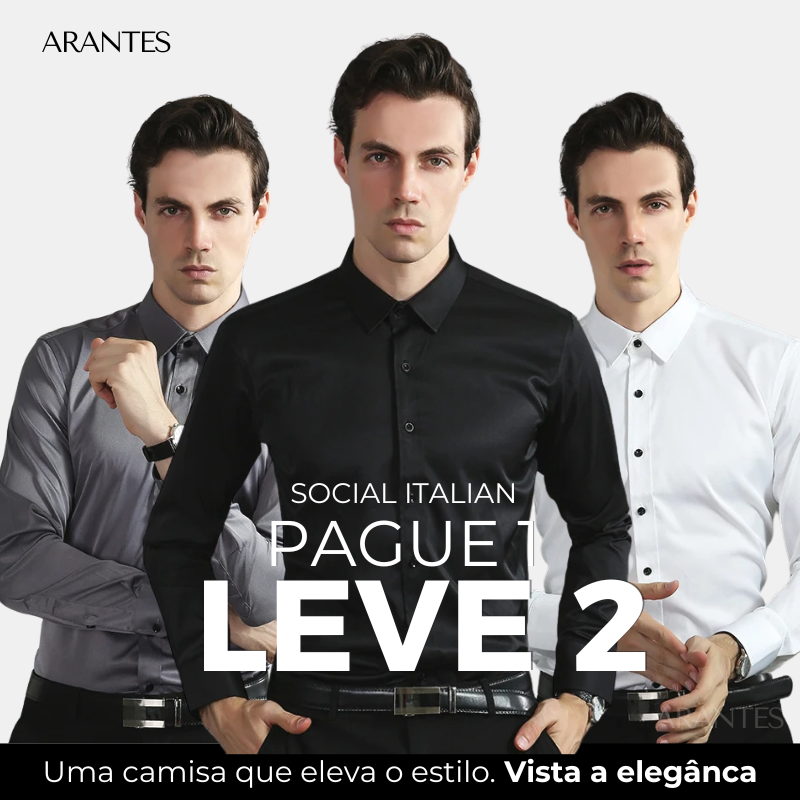 Pague 1 Leve 2 |  Camisa Ultra Tech Social - Original Anti amassados