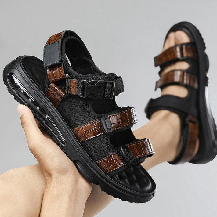 Sandália Masculina em Couro Marrom