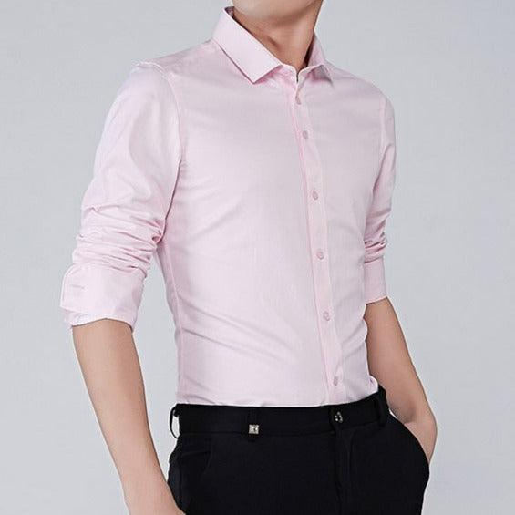 Camisa Slim Masculina Rosa