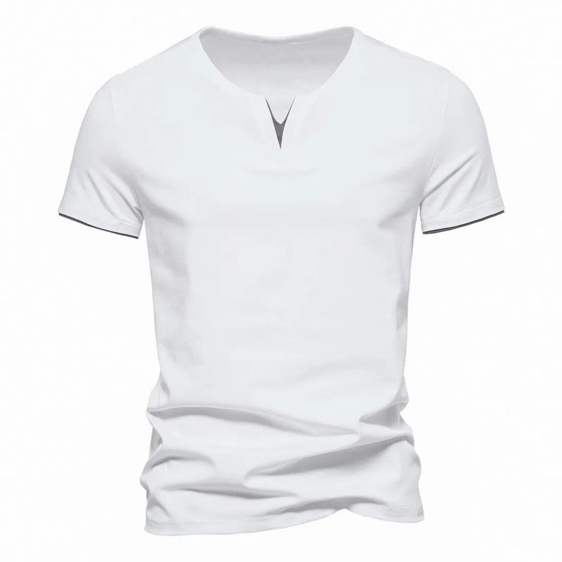 Camiseta Masculina Henley Slim - Gola V