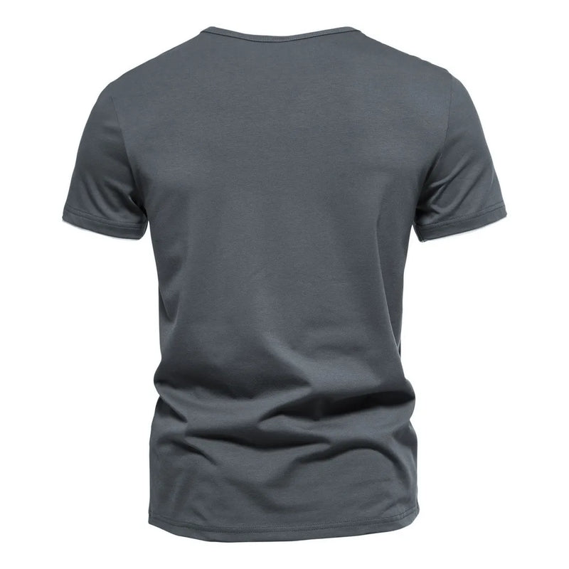 Camiseta Masculina Henley Slim - Gola V