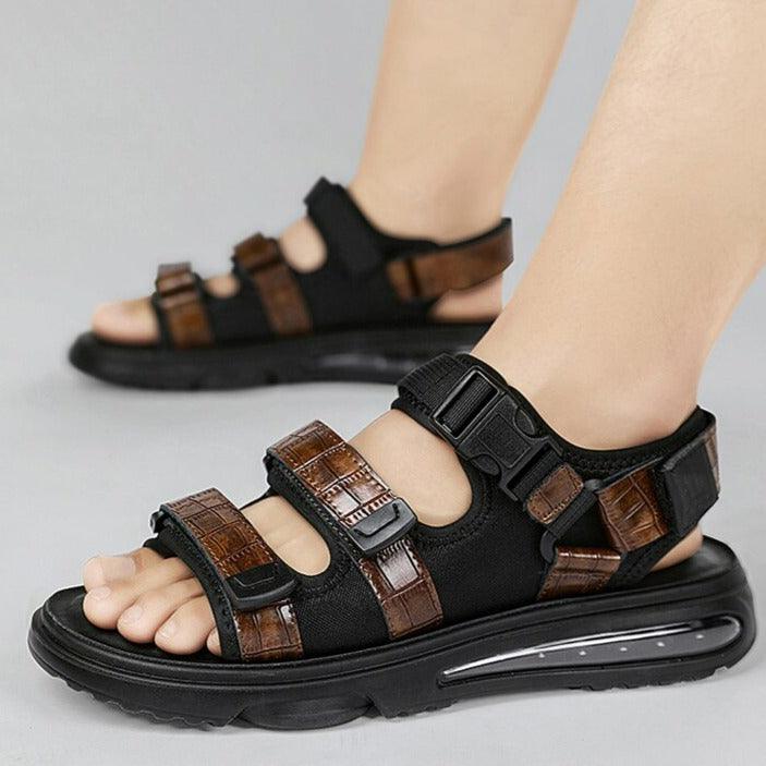 Sandália Masculina em Couro Marrom