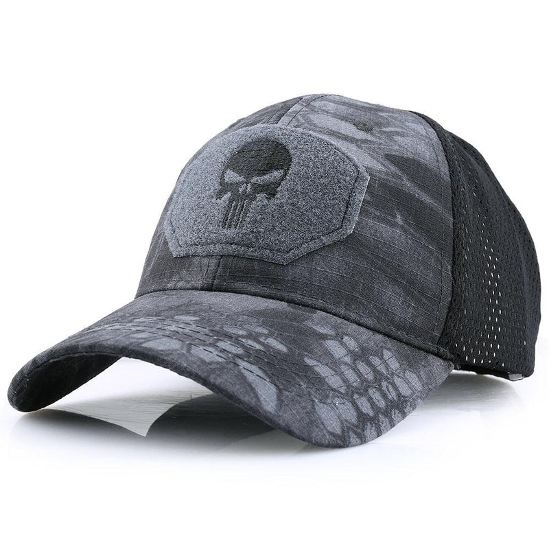 Boné Camuflado Multicamadas Ajustável - SkullHat - Loja Justa