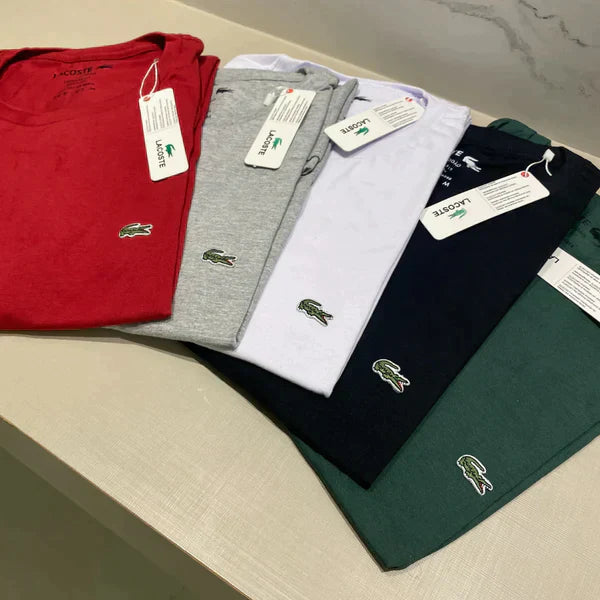 KIT COM 5 CALÇAS JEANS e 5 CAMISETAS LACOSTE  CORES SORTIDAS[ TOTAL 10 PEÇAS ]