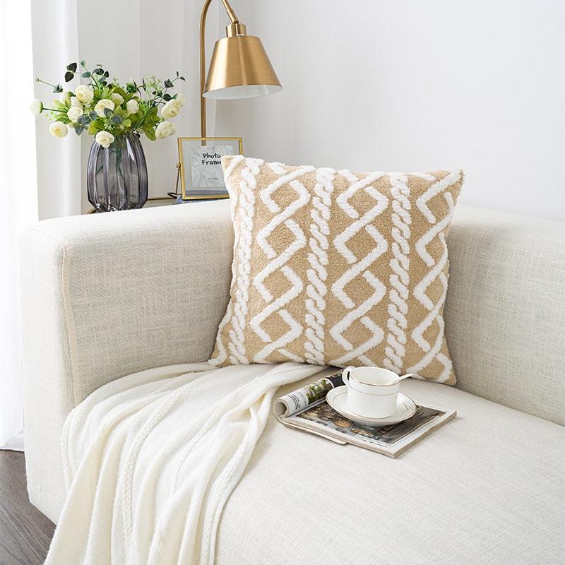 Travesseiro Estilo Boho - 45x45 Algodão e Linho
