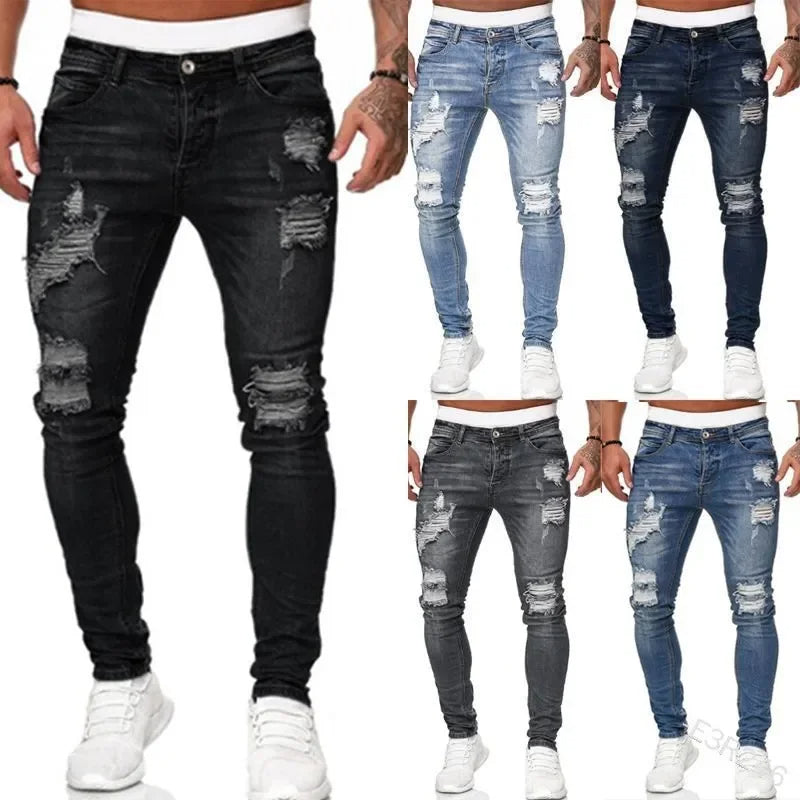 Calça Jeans Masculina Rasgada