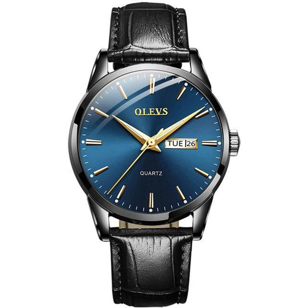 Relógio Masculino de Couro Golden Lupus -  Resistente a Água